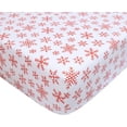 thumbnail image 3 of Draps de Lit en Flanelle 160 Grammes Draps et Taies d'Oreiller Super Doux Entretien Facile - 3 Pcs - Flocons Rouges, Simple TG, 3 of 8