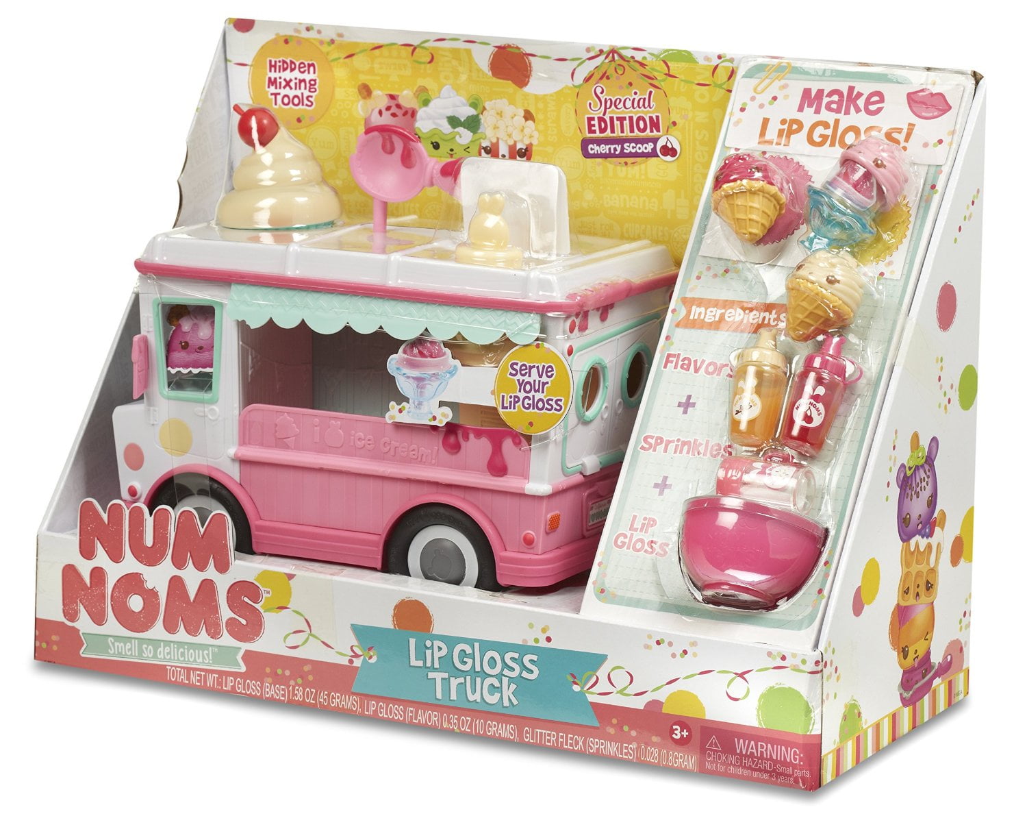 Num noms glitter lip gloss maker hot sale truck playset with scented glitter lipgloss