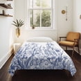 thumbnail image 4 of Blue Spring Floral Large Tapestry for Bedroom Wall Hanging Tapestry,Watercolor Botanical Summer Vintage Ceiling Backdrop Tapestries Poster Blanket Wall Decor for Teens Room Living Room 86" x 104", 4 of 8