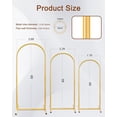 thumbnail image 2 of Arch Backdrop Stand, Metal Arch Stand Wedding Arch Backdrop Stand, Gold Wedding Arch Frame 6FT Balloon Arch Stand for Birthday, Party, Weeding, Baby Shower, Graduation, Ceremony, 2 of 6