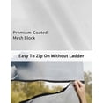 thumbnail image 6 of 4th of July RV Awning Sun Shade Screen 9'X7' Patriotic American Flag Mesh Sunscreen Torn Paper Awning Shade Screen with Zipper UV Blocker Completed Kits Outdoor Canopy for RV Motorhome Camper Travel, 6 of 7