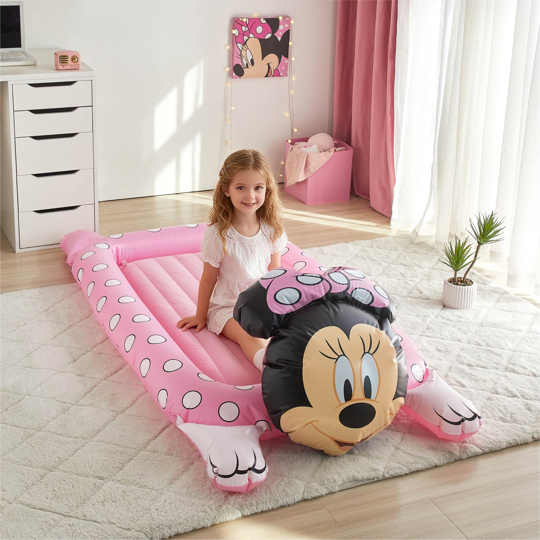 Disney Minnie Mouse Inflatable Portable Kids Travel Bed