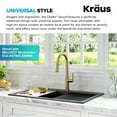 thumbnail image 3 of KRAUS Oletto Single Handle Pull Down Kitchen Faucet in Spot-Free Brushed Brass, 3 of 7