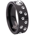thumbnail image 6 of Yin Yang Cat Lover Tungsten Carbide Ring, 6 of 9