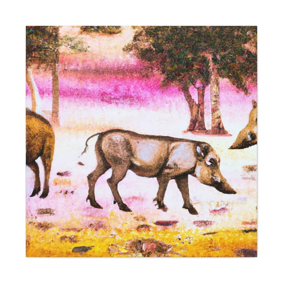 Warthog in Rococo - Canvas