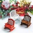 thumbnail image 1 of Sentmoon Christmas Ornaments Christmas Tree Decoration Christmas Mini European Wooden Vintage Rocking Chair Small Cloth Doll Miniature Furniture Chair Props Pendant Model for Holiday and Festive, 1 of 7