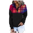 thumbnail image 1 of Fridja Sweat à Capuche pour Femmes Imprimé Manches Longues Blouse Décontractée Pull Tops, 1 of 4
