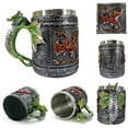 thumbnail image 2 of (Clearance) XIANXIAN 3PCS Game of Thrones Medieval Roaring Dragon Mug,Tankard Coffee Mug for Dragon Lovers Collector Ideas Gift Mug Novelty St. Day Decoration, 2 of 7