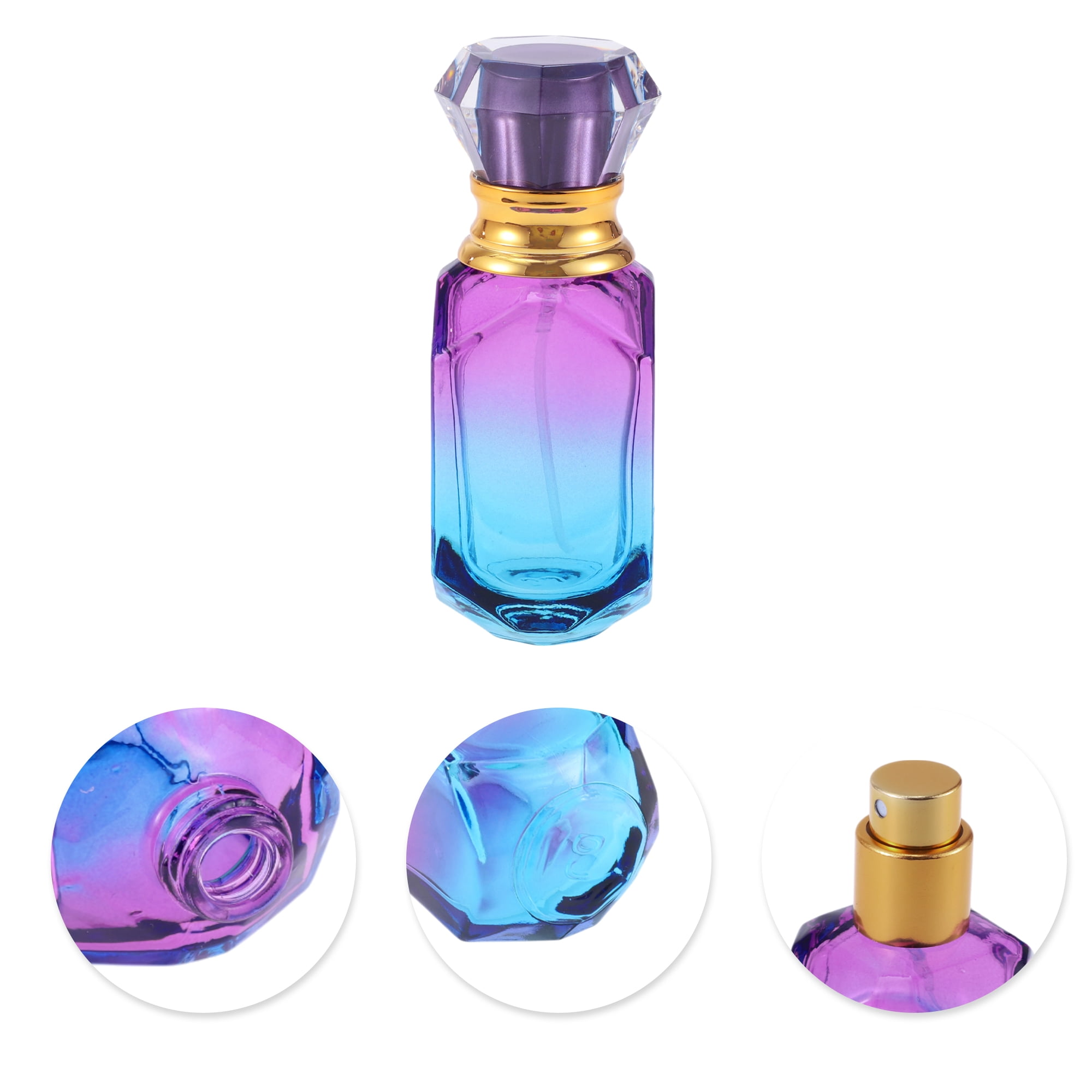 Unique Bargains Stylish Perfume Bottles Countertops 1.01oz 1 Pc Purple-Blue Gradient