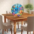 thumbnail image 5 of ZXCXRQFa Underwater Life Fish Algae Coral Reef Shark Starfish Round Wood Wall Clock, 10 Inch Battery Operated Analog Quiet Desk Clock for Home,Kitchen,Office,School,Bathroom, 5 of 7