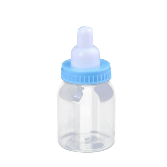 KAKOWELY Biberón transparente pequeño y creativo de estilo europeo para bebés (azul)