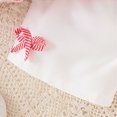 thumbnail image 6 of Toddler Baby Girl Outfits Summer Clothes Set Striped Bow Ruffle Strap Top and Shorts Set with Matching Bow Headband Tropical Beach Clothes Set 18-24 Months, 6 of 7