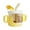 Yellow, variant on TOUMENY Weighted Straw Trainer Cup, Silicone Sippy Cup with Leak-Proof Flip Top, Clear Measurement Scale for Toddlers Learning to Drink Independently
