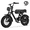 Black & Gray, variant on Blaze 16" Electric Bike for Adults/Teens, Peak 1200W 55 Miles 25Mph Full Suspension Fat Tire Electric Motorcycle,Blue