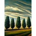 thumbnail image 1 of Precisionism Row Of Trees Landscape Large Wall Art Poster Print Thick Paper 18X24 Inch, 1 of 4