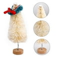 thumbnail image 4 of MesaSe 22Pcs Mini Cedar Trees Set Sisal Snow Frost Trees with Wood Base Bottle Brush Trees Plastic Winter Snow Embellishment Tabletop Trees Crafting Party Props, 4 of 8