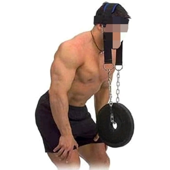 Fitness Neck Head Harness Neck Training Weight Lifting Strength Trainer With Adjustable Long Steel Chain and Strap Improve Muscle Strength Neck Exerciser$$Sport & Recreation Other