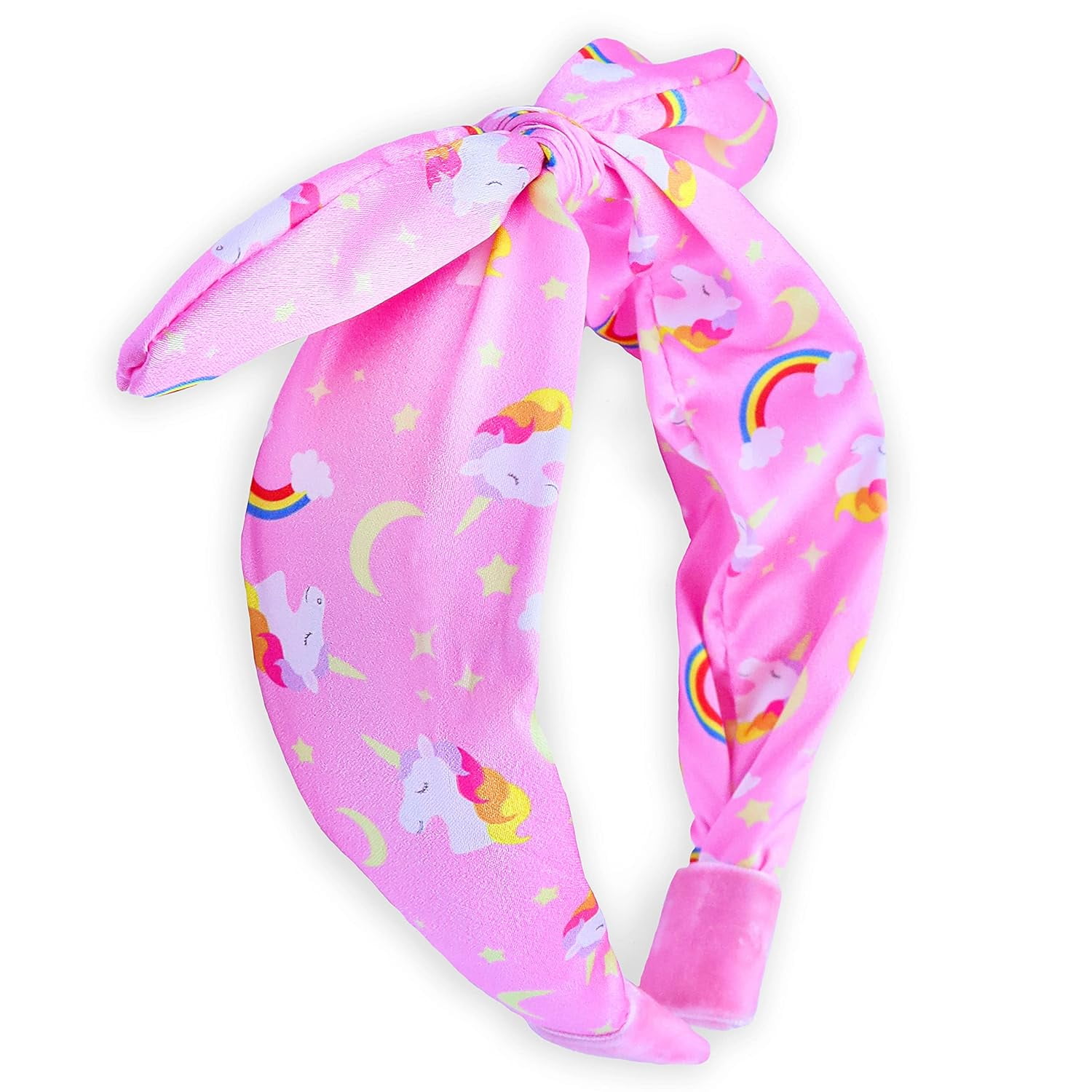 Rainbow Tie Dye Hairbands 9 Pieces Velvet Knot Headbands for Girls Women main image 2