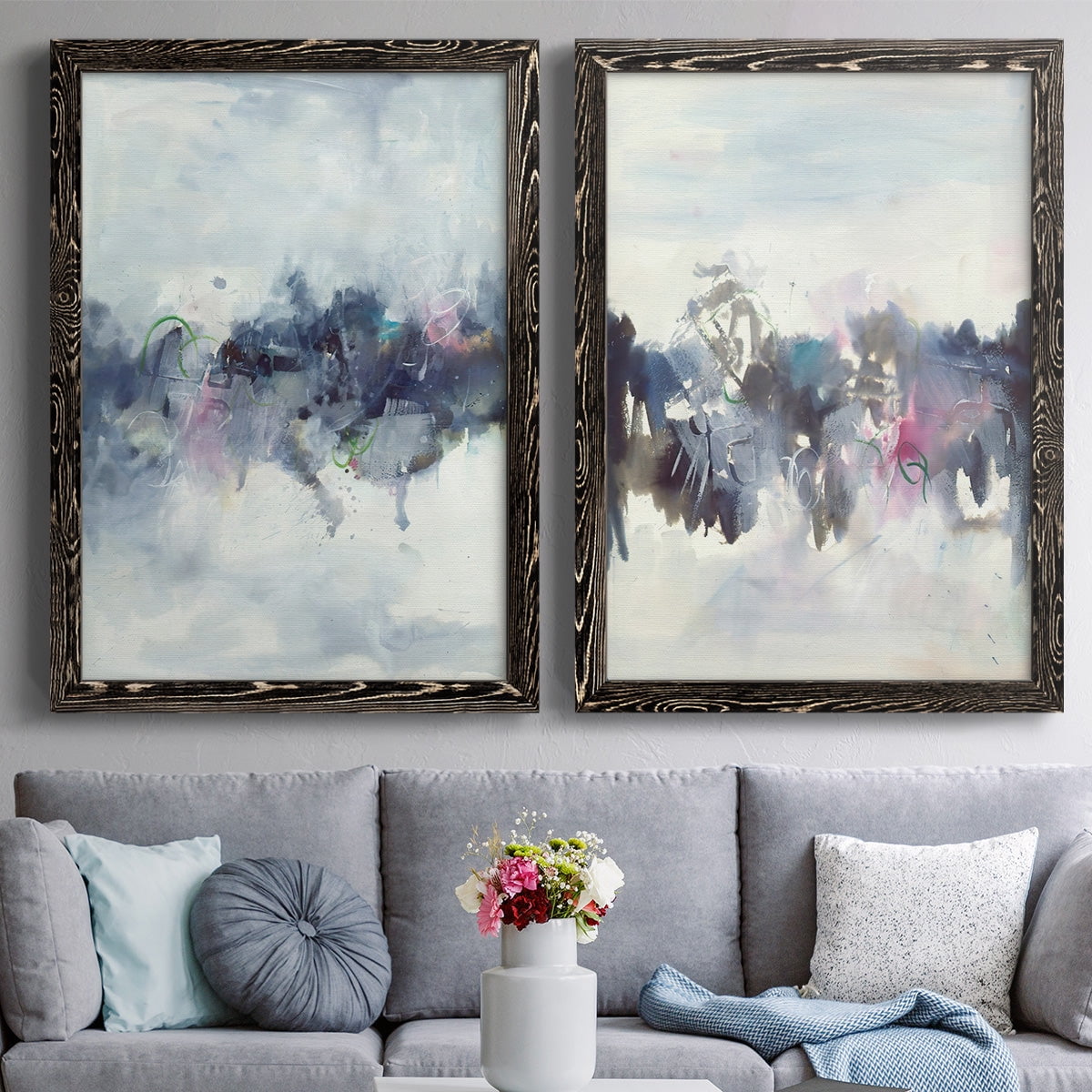 Birds I - Premium Framed Canvas 2 Piece Set - Ready to Hang