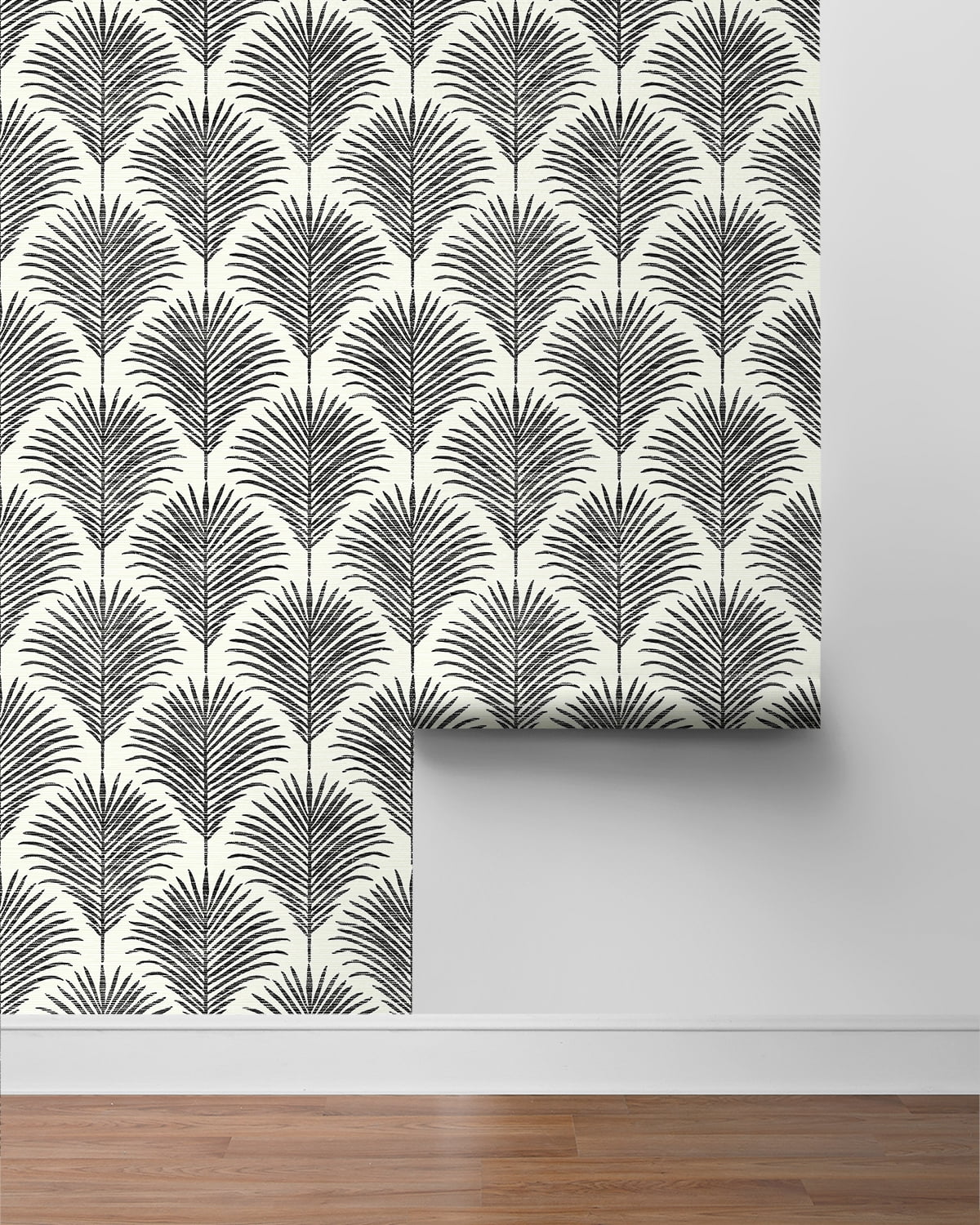 NextWall Inkwell & Off-White Grassland Palm Peel and Stick Wallpaper