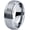 2-Grey Step Bevel Tungsten, variant on Tungsten Mens Ring Black Valentine Gamer Couples Matching Script Memorial Gifts Engraving
