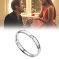thumbnail image 3 of Fashion Couple Ring Stainless Steel Ring Valentines Day Jewelry Gift, 3 of 9