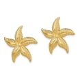 thumbnail image 2 of Diamond2Deal 14k Yellow Gold 2-D and Starfish Post Earrings for Women (L- 0.89 in, W-0.76 in), 2 of 4