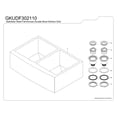 thumbnail image 3 of Gourmetier GKUDF302110 Uptowne 30" Stainless Steel Apron-Front Double Bowl Farmhouse Kitchen Sink with Strainers x 2, Brushed, 3 of 5