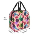 thumbnail image 2 of KLL Snails Print Insulated Lunch Bag Women, Reusable Cute Tote Lunch Box for Adult & Men, Leakproof Cooler Lunch Bags for Work Office Travel Picnic, 2 of 5