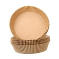 thumbnail image 2 of DOLITY 100 Pieces Air Fryer Paper Food Grade Baking Paper for Cooking Oven Roasting 16cm, 2 of 9