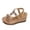 Khaki, variant on Glitter Crystal Flowers Platform Wedge Sandals for Women Sparkly Rhinestones Elegant Chunky High Heels Elastic Ankle Strap Bride Wedding Dress Summer Shoes Beach Black Size 6.5