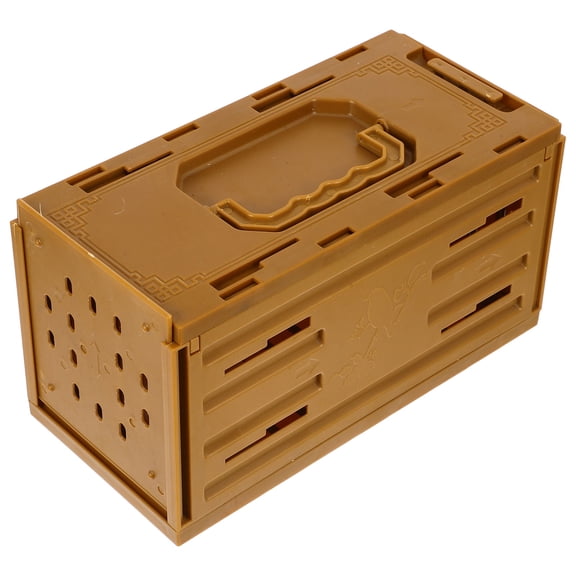 LULULION Coffee Plastic Bird Cage for Outdoor Travel Includes Parrot Carrier for Various Birds
