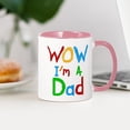 thumbnail image 3 of CafePress - WOW I'm A Dad Mug - 11 oz Ceramic Mug - Novelty Coffee Tea Cup, 3 of 4