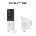 thumbnail image 3 of EIMELI Wireless Video Doorbell  Smart Home Security Camera  Hd 1080p  Night Vision  Two-Way Audio for Entryways  Indoor/outdoor Use  Weatherproof Design  Modern Touch  Energy-Efficient  F, 3 of 8