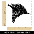 thumbnail image 2 of Realistic Crow Head Self-Inking Rubber Stamp Ink Stamper - Pink Ink - Small 1 Inch, 2 of 7