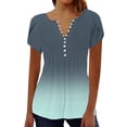 thumbnail image 2 of Tittly T Shirts for Women Spring Tops for Women Short Sleeve Womens Tops 2025 Spring Neck Casual Print Tunic T Shirts Womens Tops Tshirts Shirts Basic Tees Green S, 2 of 5