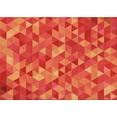 thumbnail image 1 of Ahgly Company Machine Washable Indoor Rectangle Transitional Neon Orange Area Rugs, 2' x 5', 1 of 7