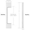thumbnail image 5 of Cauldham 5 Pack Solid Kitchen Cabinet Pulls Handles (3-5/8" Hole Centers) - Modern Thin Profile Drawer/Door Hardware - Style M255 - Satin Nickel, 5 of 5
