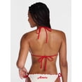 thumbnail image 3 of No Boundaries Chili Pepper Print Triangle Bikini Swim Top, Women's XXS-XXL, 3 of 5