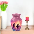 thumbnail image 7 of JAGASY Penguin Memorial Urn for Ashes Adult Male, Pink Small Urns for Ashes Keepsake, Snowy Glacier Decorative Urns for Couple, Icy Water Cremation Urn for Husband & Wife, (3 Inch), 7 of 7