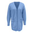 thumbnail image 5 of Sweaters for Women Trendy Knit Long Sleeve Cardigan Solid Color Fall Outerwear, 5 of 5