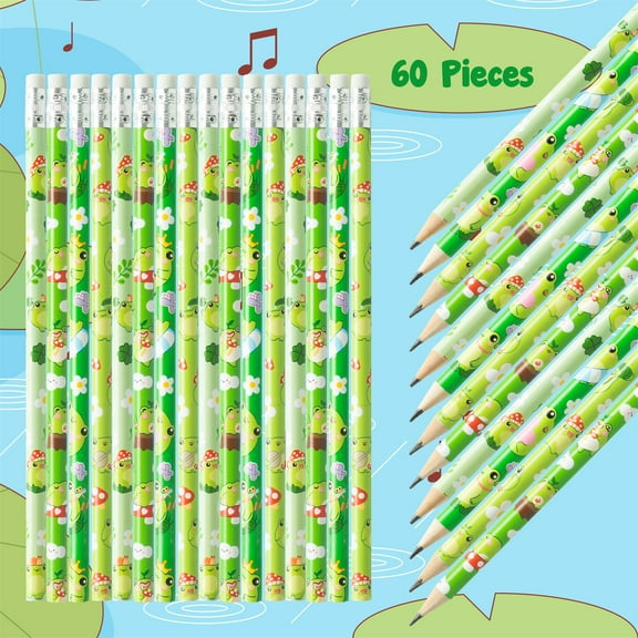 2ooya Frog Pencils Present for Thanksgiving Christmas New Year Birthday Teaching Rewards,60Pcs