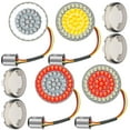 thumbnail image 2 of Motorcycle Turn Signal Light 2inch Waterproof Motorbike Turn Signal Light Bulb Kit with Cover DC 12V Professional Front Rear Break Blinker Light Amber/White/Red for Motorbike, 2 of 10