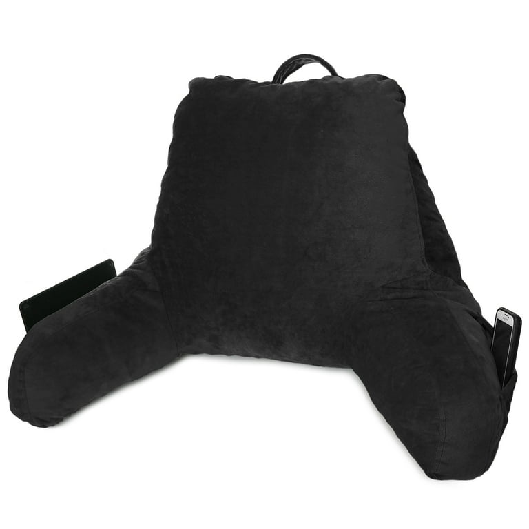 Nestl Shredded Memory Foam Reading Backrest Pillow, Petite - Black