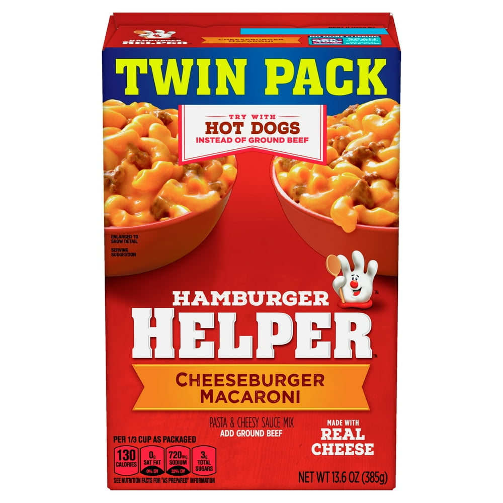 Hamburger Helper Cheeseburger Macaroni Pasta Twin Pack, 13.6 oz