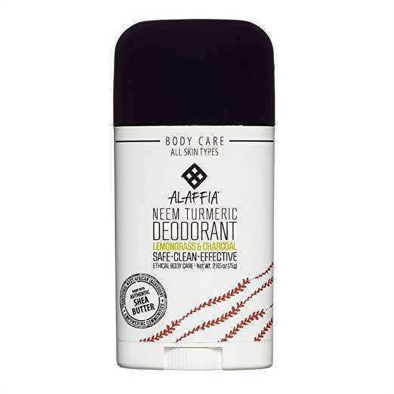 Alaffia, Neem Turmeric Deodorant, Lemongrass & Charcoal 2.65 oz