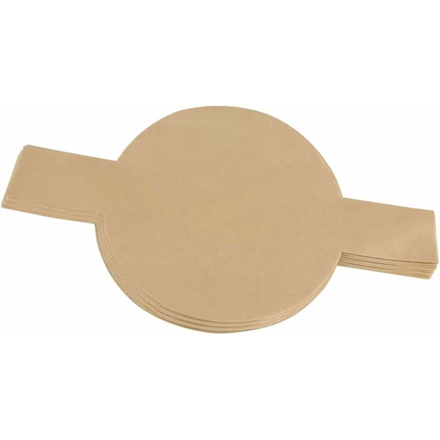 100 Pcs Moules à Gâteau Ronds Prédécoupés, Feuilles de Papier Parchemin Antiadhésifs de 9 Pouces pour Cuisson de Gâteaux, Four Hollandais, Friteuse à Air Chaud avec Languettes Faciles à Soulever (Marron)