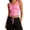 #0216-Pink, variant on Camisole Tops for Women Curved U Neck Sleeveless Front Lace Up Vertical Ribbed Knit Crop Tank Tops for Women Slim Fit Stretchy Soft Womens Tees