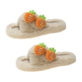 thumbnail image 4 of Women ry Slippers Faux Slippers Open Toe Indoor Outdoor with Rubber Sole Fuzzy Cozy for Ladies Fashion Slippers House Slippers 40, 4 of 8
