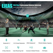 1 Set EJEAS V4C Football Referee Bluetooth Headset Intercom
